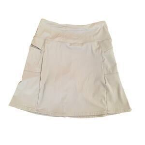 Santiny-Knee-Length-Golf-Tennis-Skort–Light Gray–Stretch Nylon Blend–Women's-S